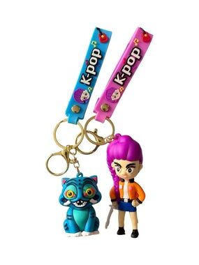 K-POP CHARACTER BAG CHARMS/KEYCHAINS SET OF 2